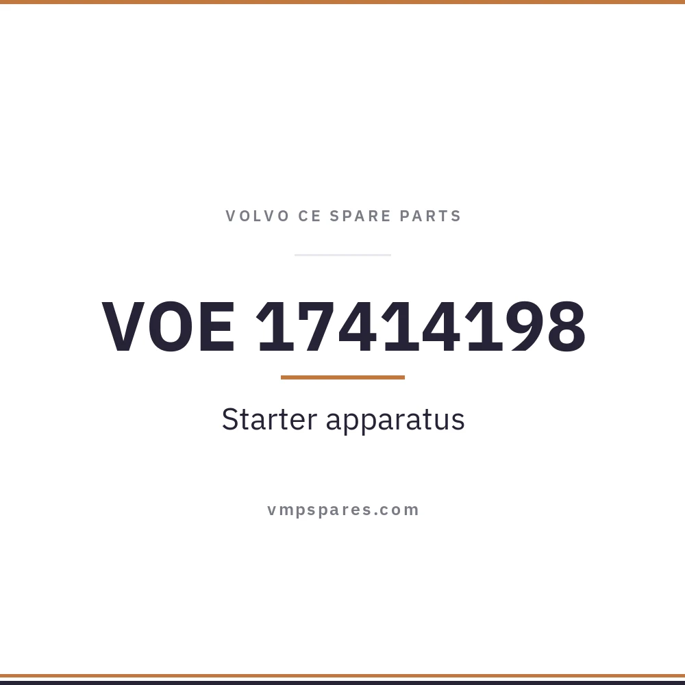 VOE 17414198 – Starter apparatus