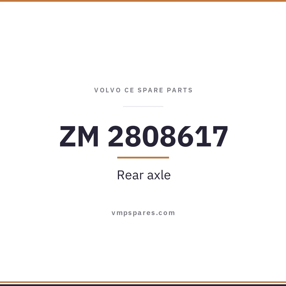 ZM 2808617 – Rear axle