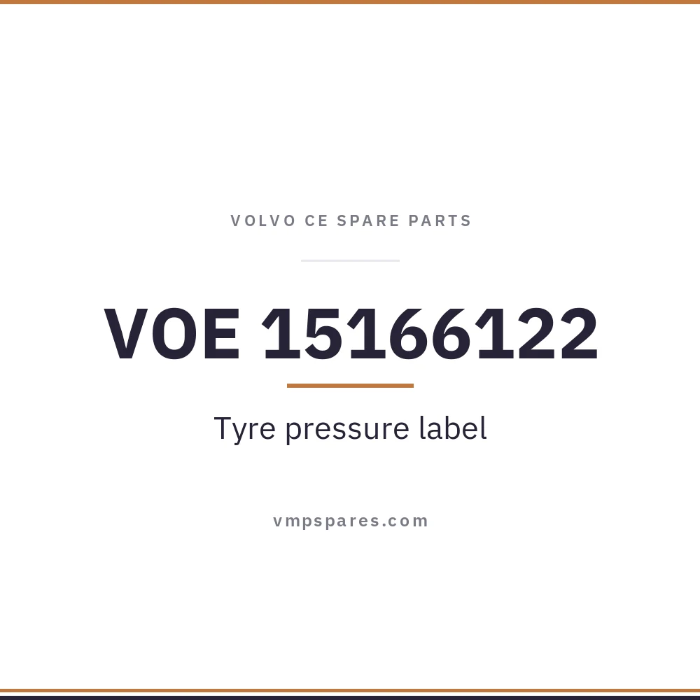 VOE 15166122 – Tyre pressure label