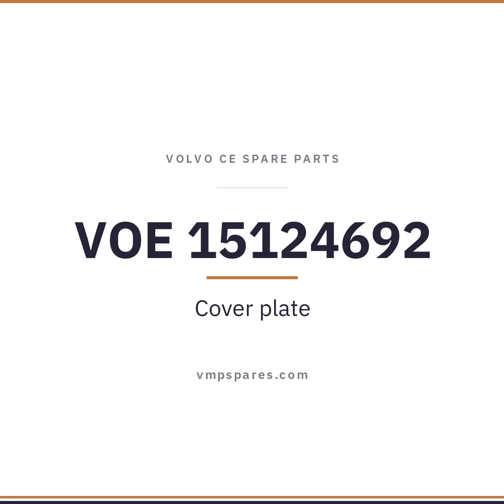VOE 15124692 – Cover plate
