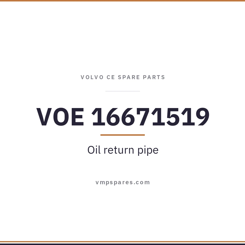 VOE 16671519 – Oil return pipe