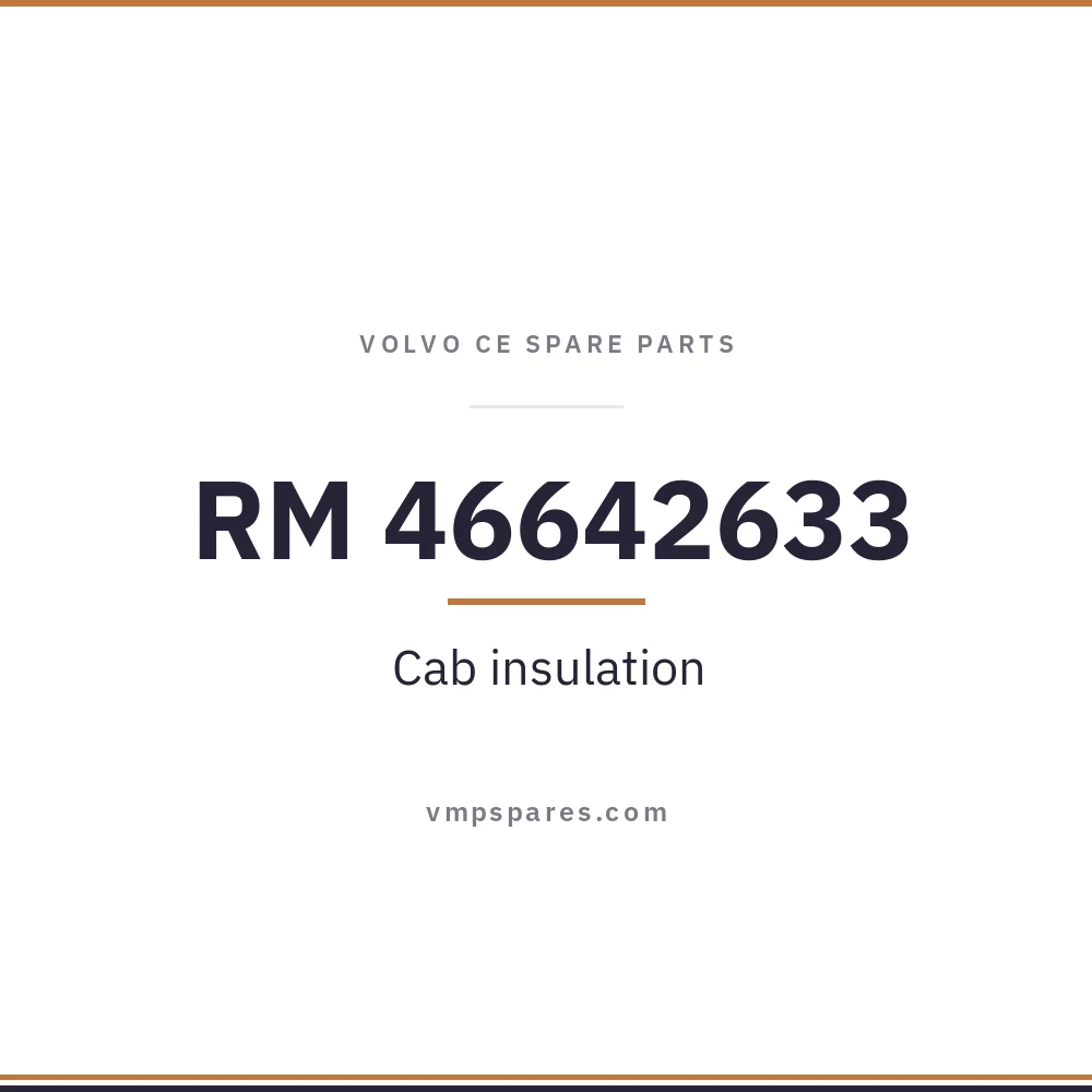 RM 46642633 – Cab insulation