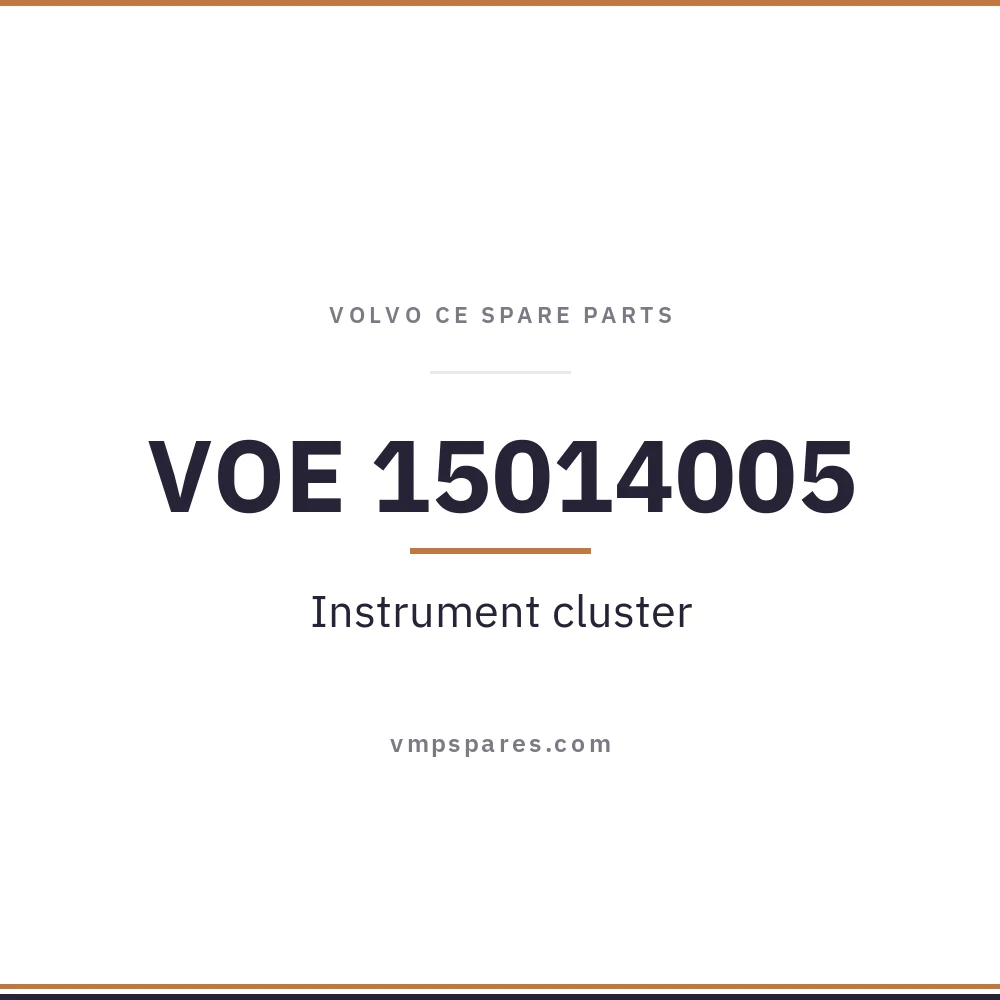 VOE 15014005 – Instrument cluster