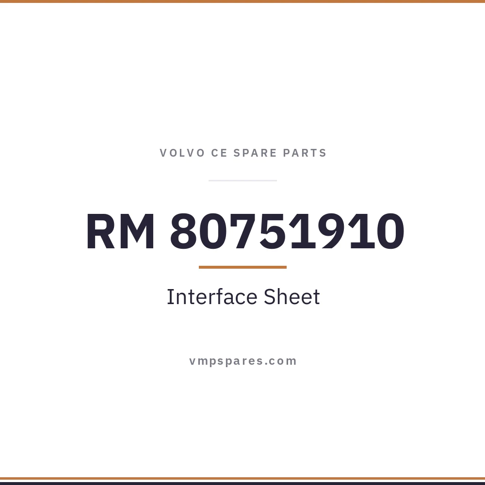 RM 80751910 – Interface Sheet