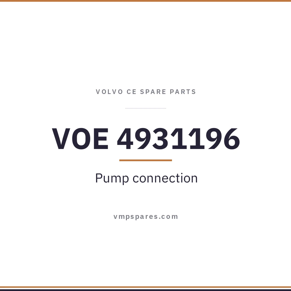 VOE 4931196 – Pump connection