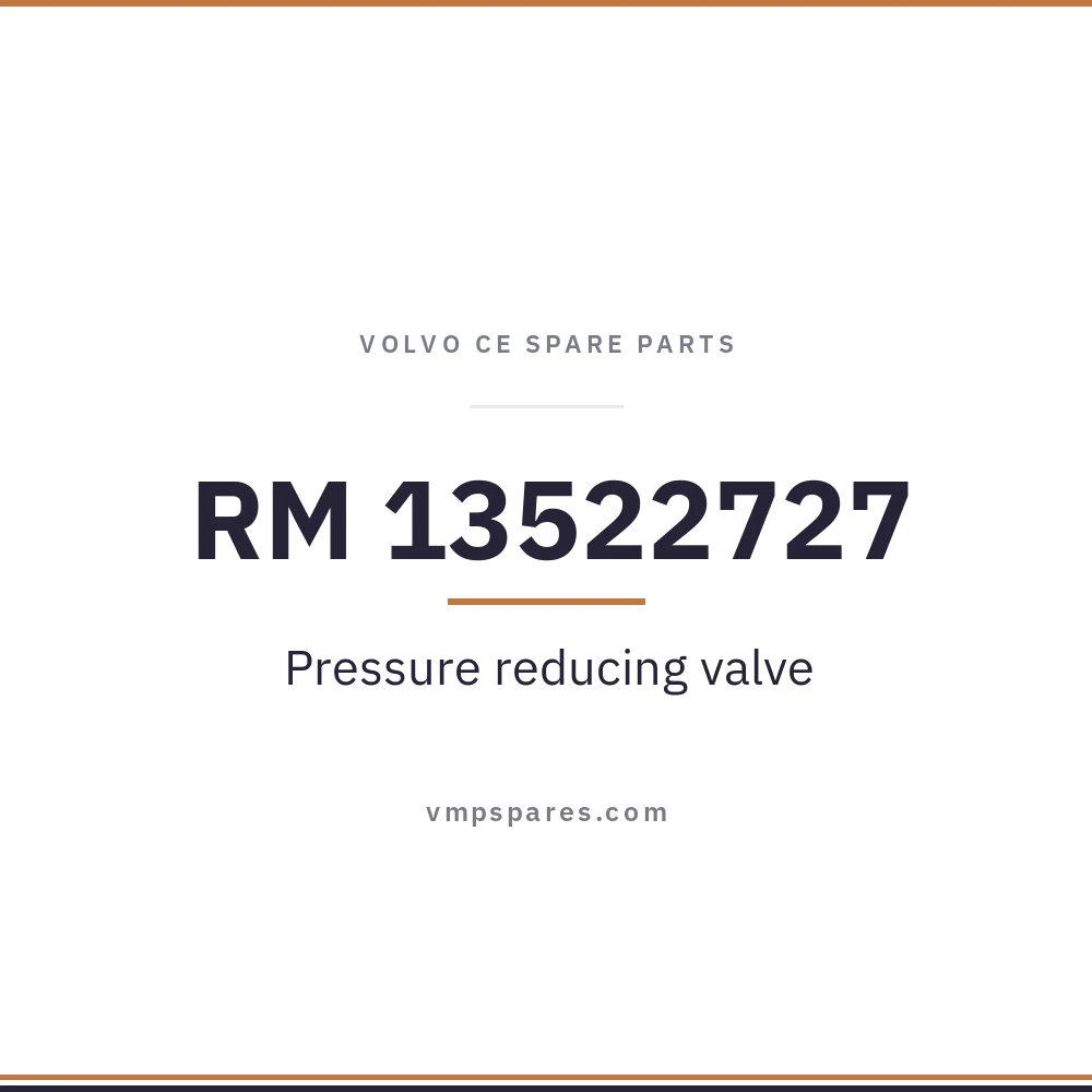 RM 13522727 – Pressure reducing valve