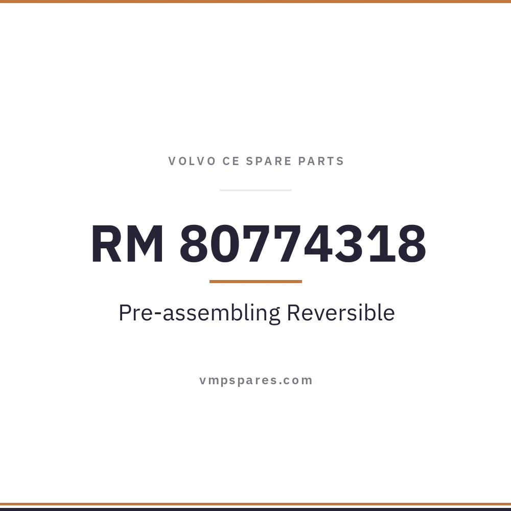 RM 80774318 – Pre-assembling Reversible