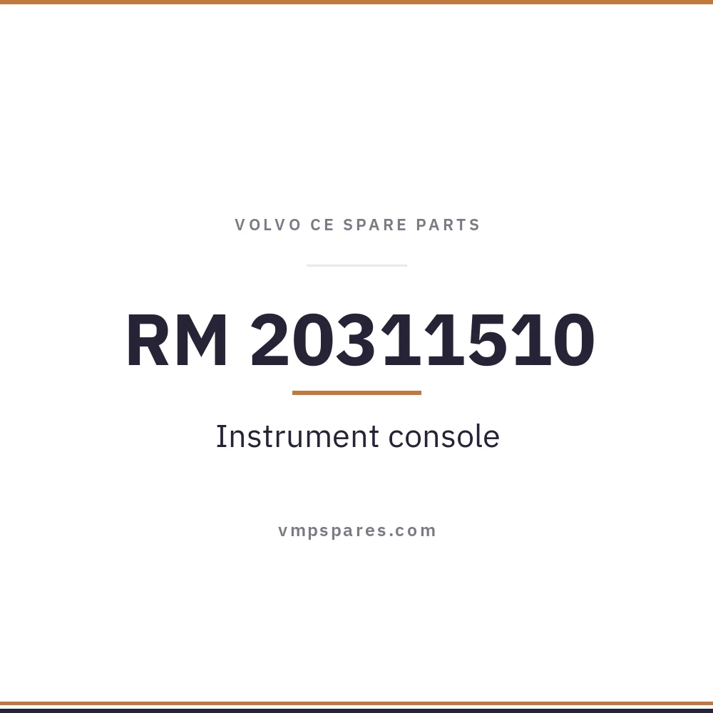 RM 20311510 – Instrument console