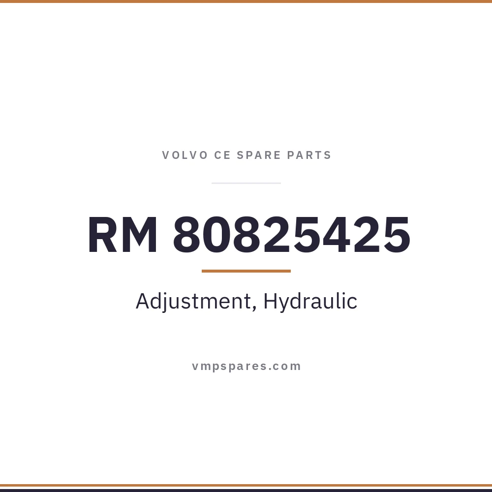RM 80825425 – Adjustment, Hydraulic