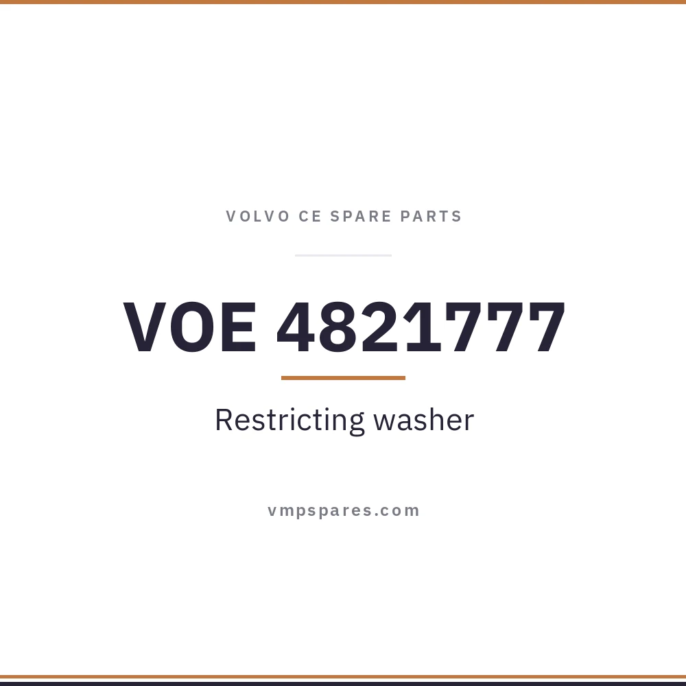 VOE 4821777 – Restricting washer