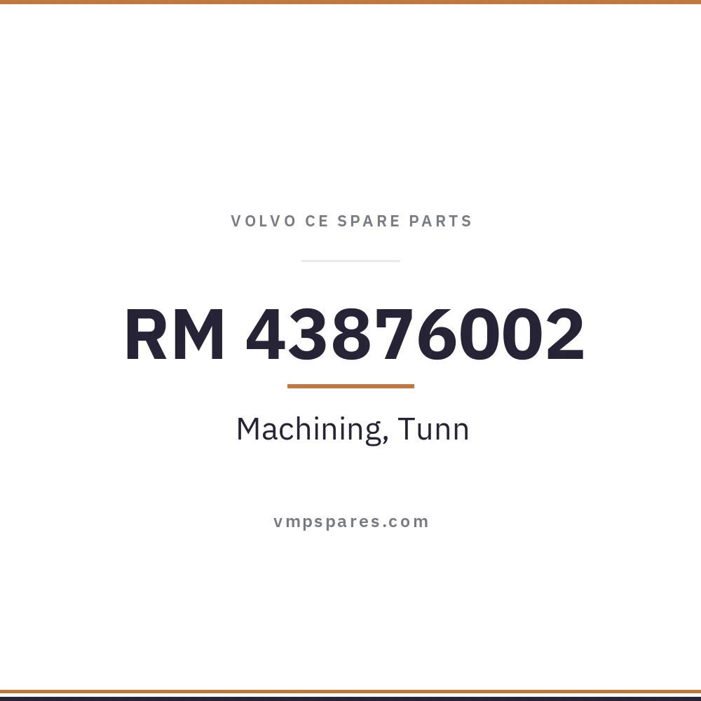 RM 43876002 – Machining, Tunn