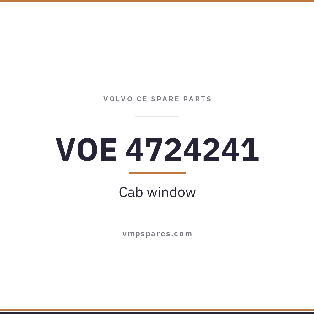 VOE 4724241 – Cab window