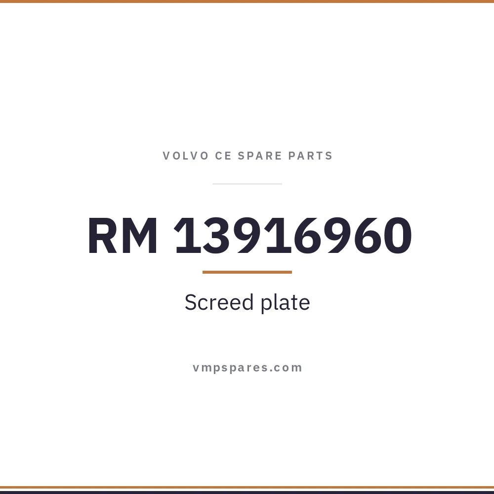RM 13916960 – Screed plate