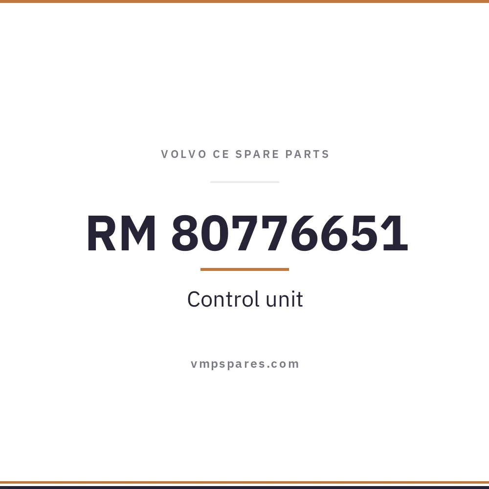 RM 80776651 – Control unit