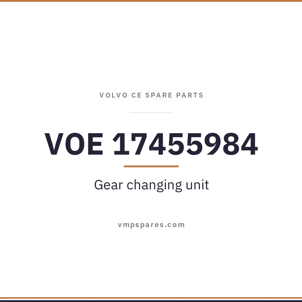 VOE 17455984 – Gear changing unit