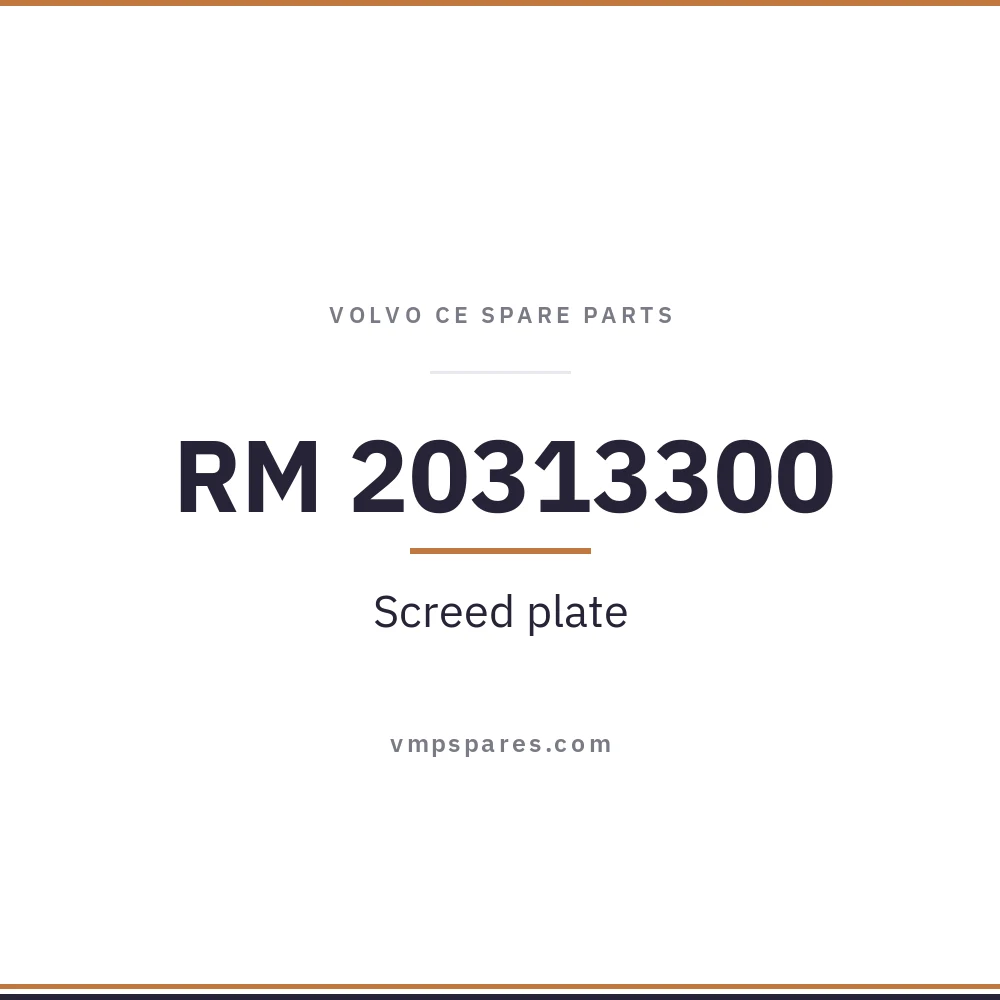 RM 20313300 – Screed plate