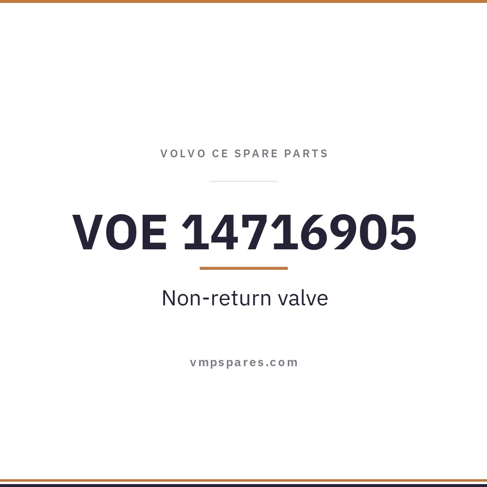 VOE 14716905 – Non-return valve