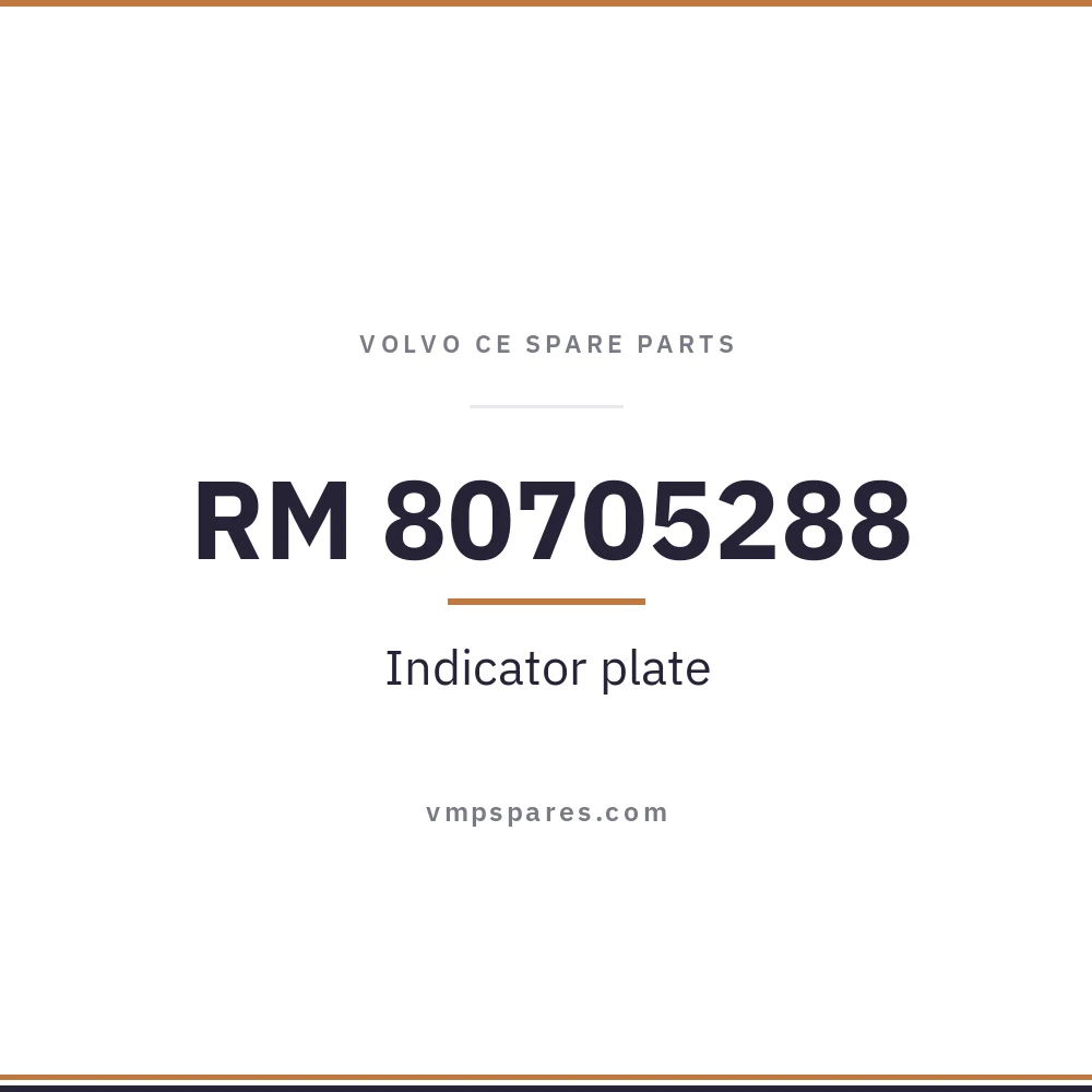 RM 80705288 – Indicator plate