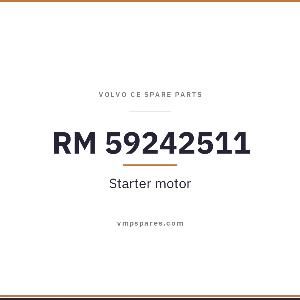 RM 59242511 – Starter motor
