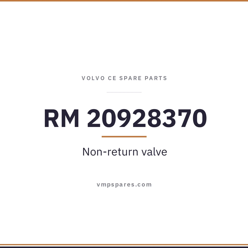 RM 20928370 – Non-return valve