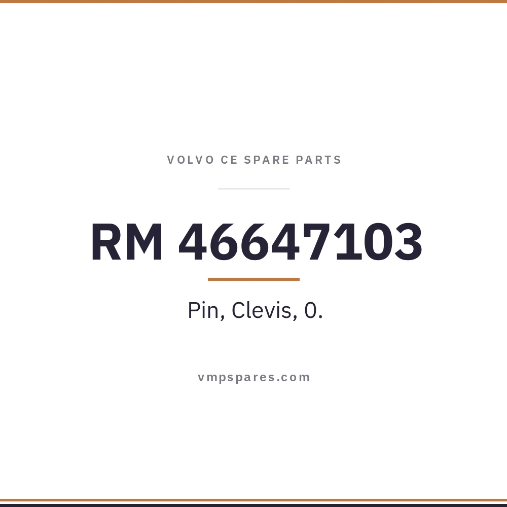 RM 46647103 – Pin, Clevis, 0.