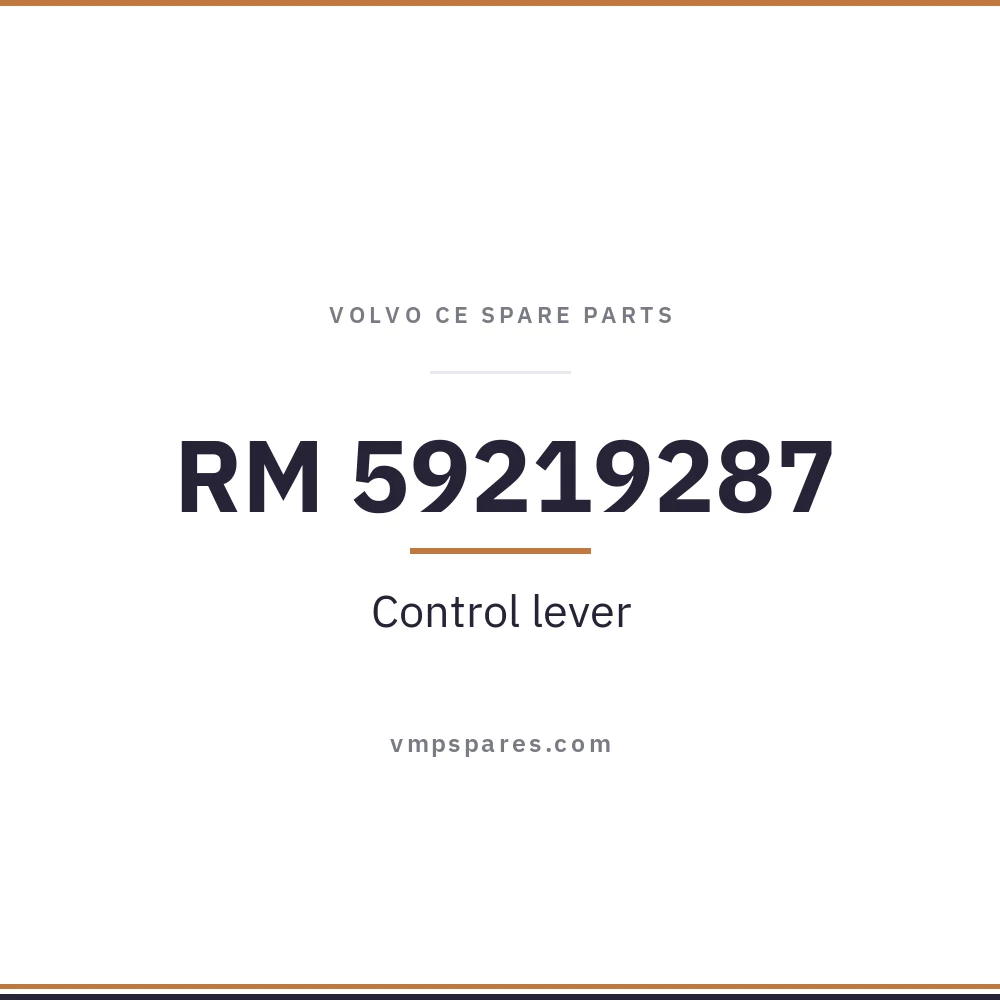 RM 59219287 – Control lever