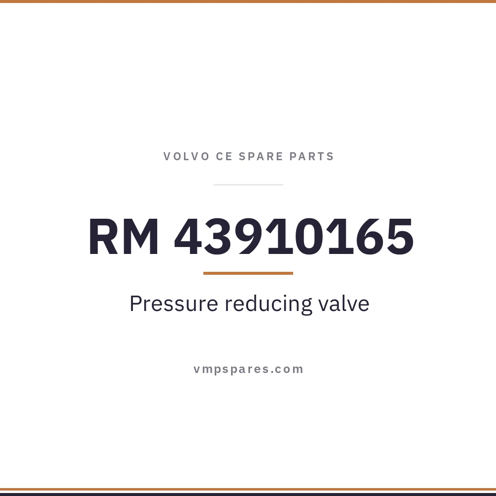 RM 43910165 – Pressure reducing valve
