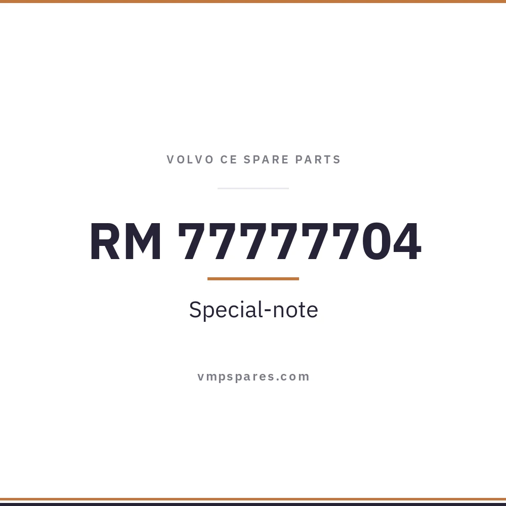 RM 77777704 – Special-note