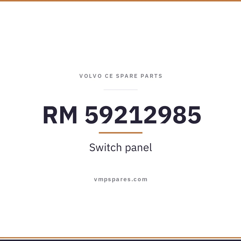 RM 59212985 – Switch panel