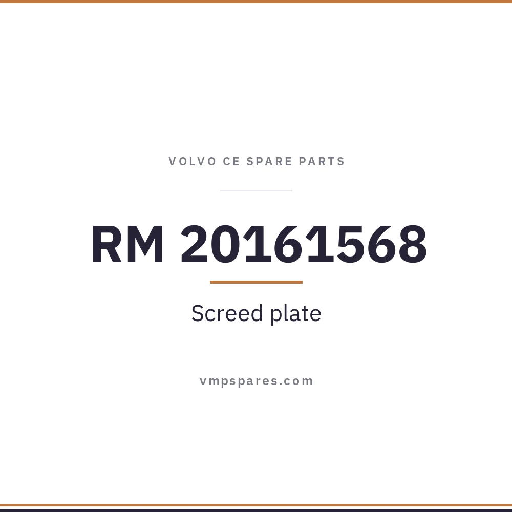 RM 20161568 – Screed plate