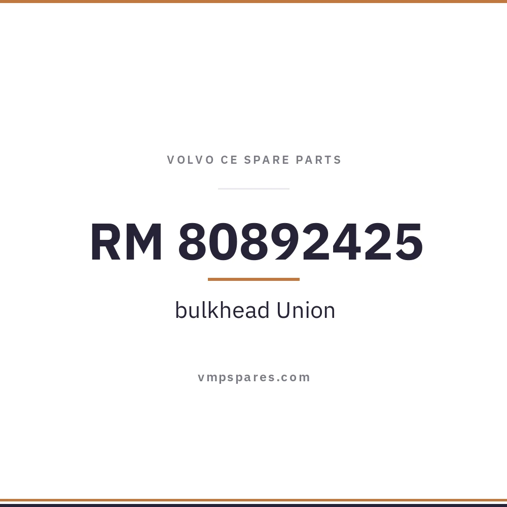 RM 80892425 – bulkhead Union