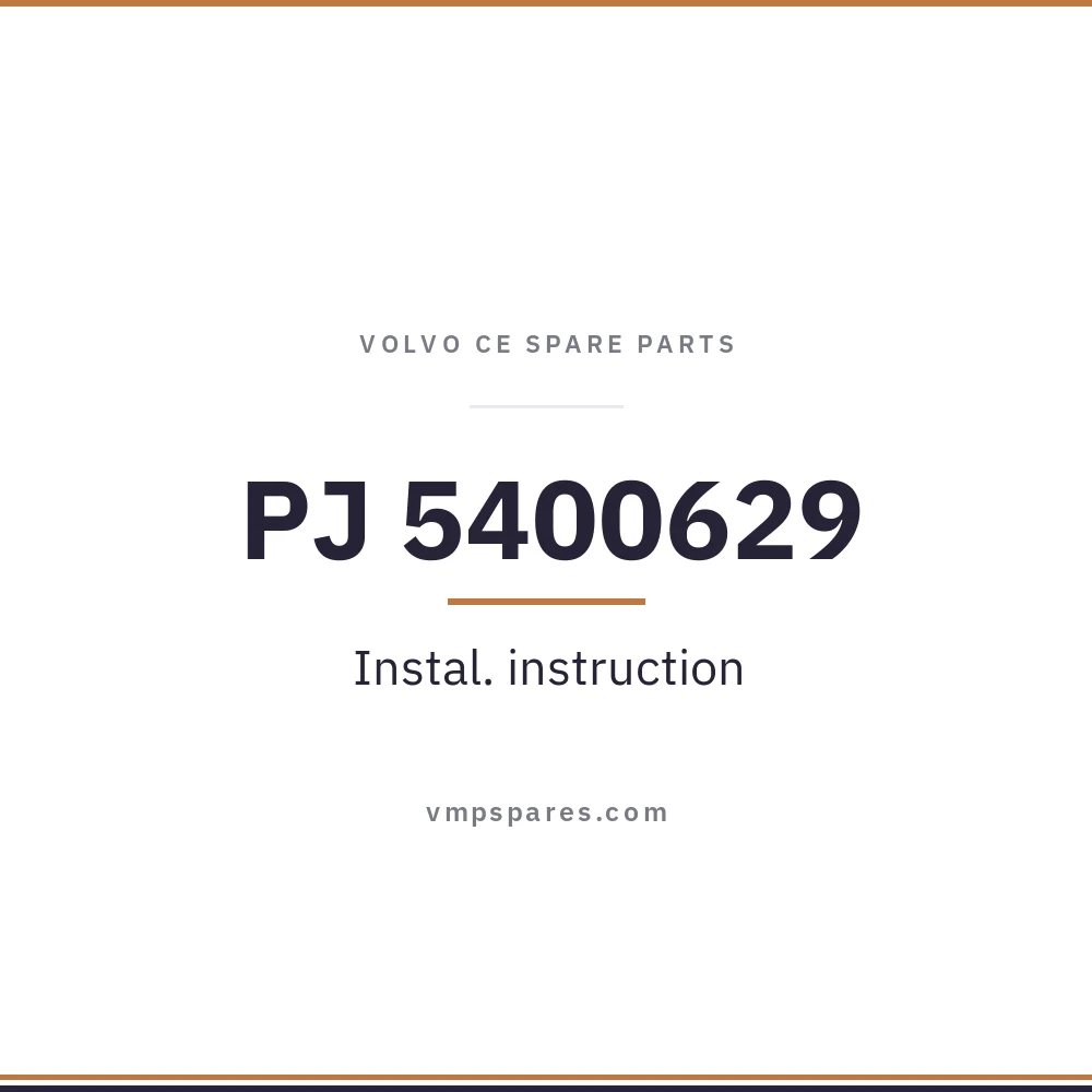 PJ 5400629 – Instal. instruction