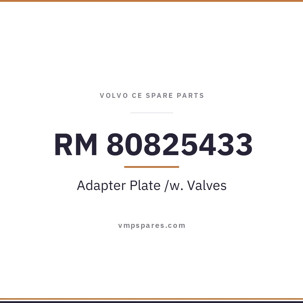 RM 80825433 – Adapter Plate /w. Valves