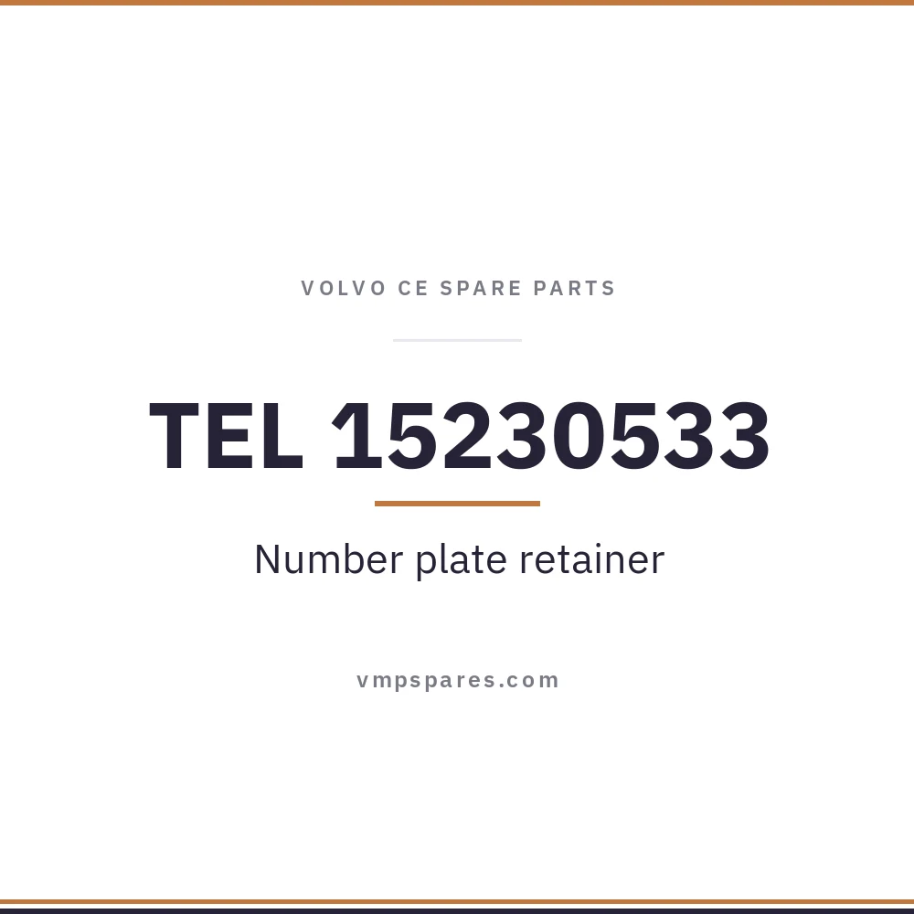TEL 15230533 – Number plate retainer
