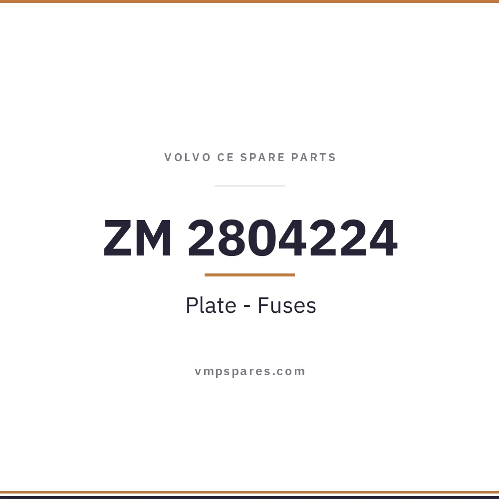 ZM 2804224 – Plate – Fuses