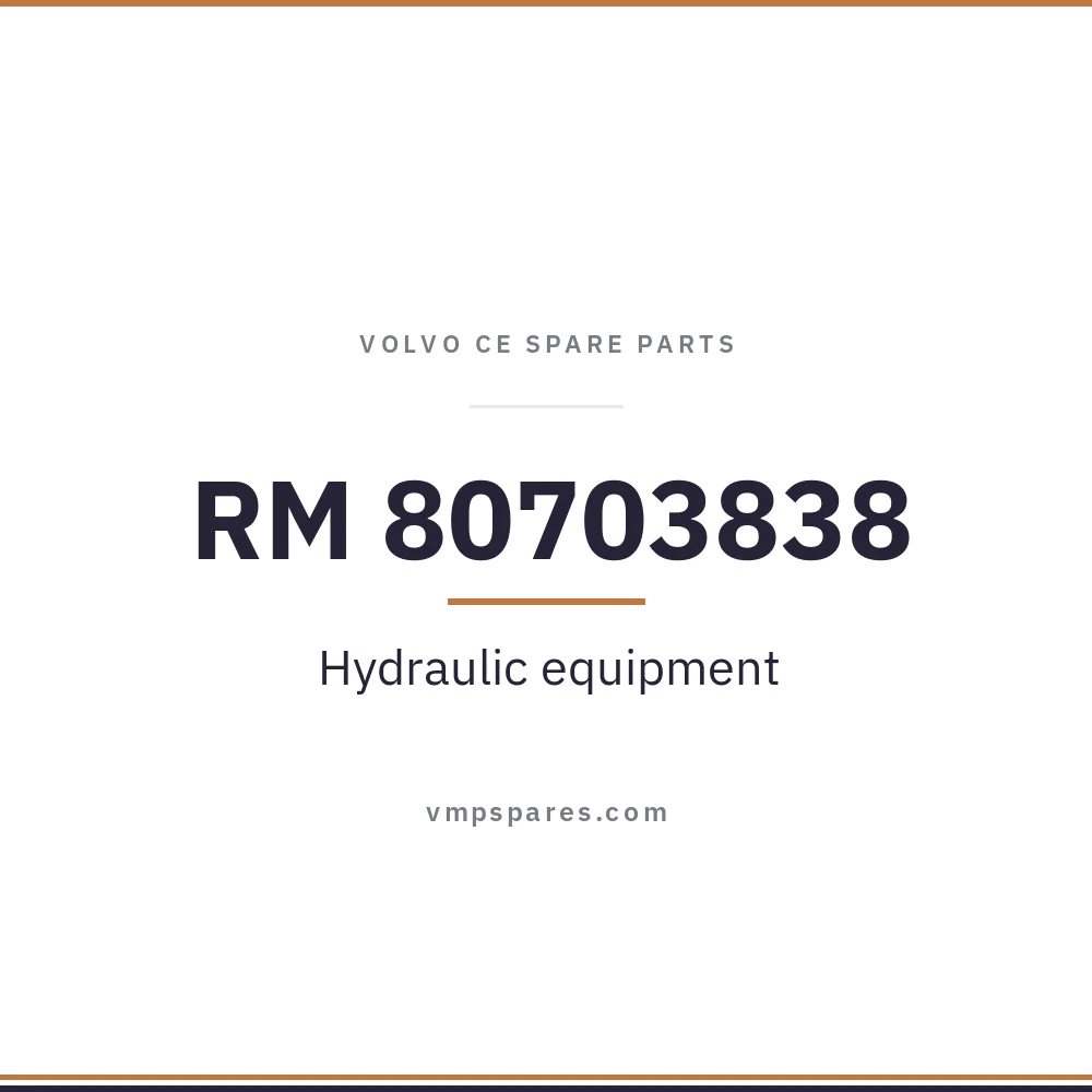 RM 80703838 – Hydraulic equipment