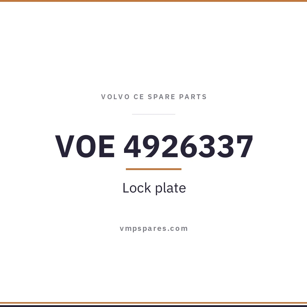 VOE 4926337 – Lock plate