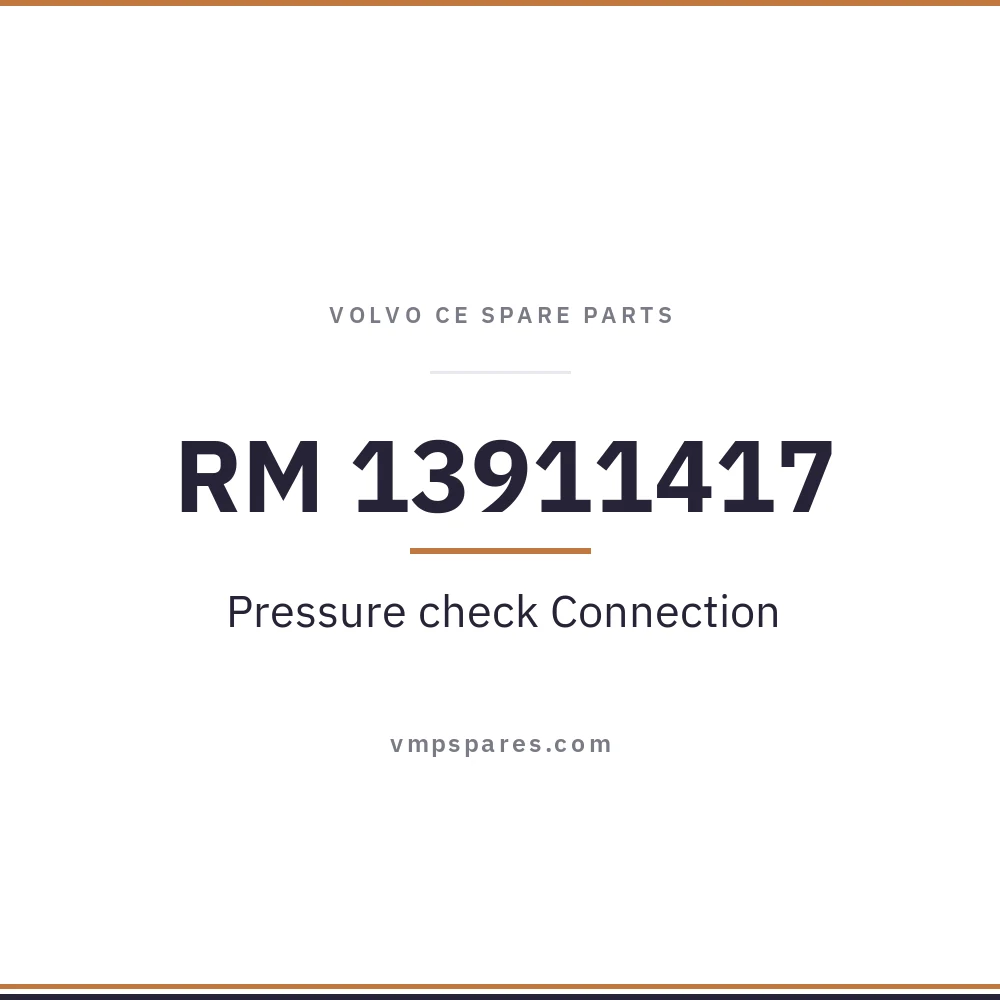 RM 13911417 – Pressure check Connection