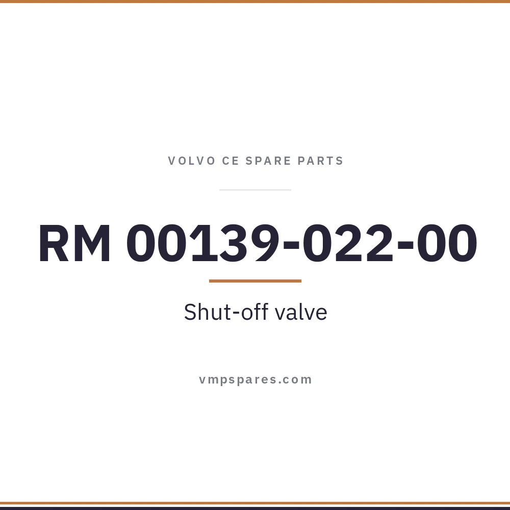 RM 00139-022-00 – Shut-off valve