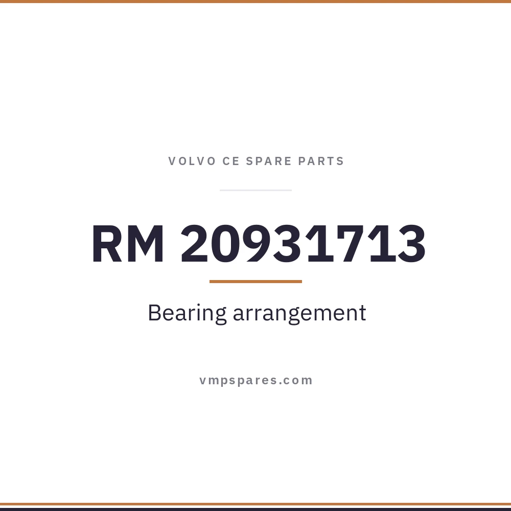 RM 20931713 – Bearing arrangement