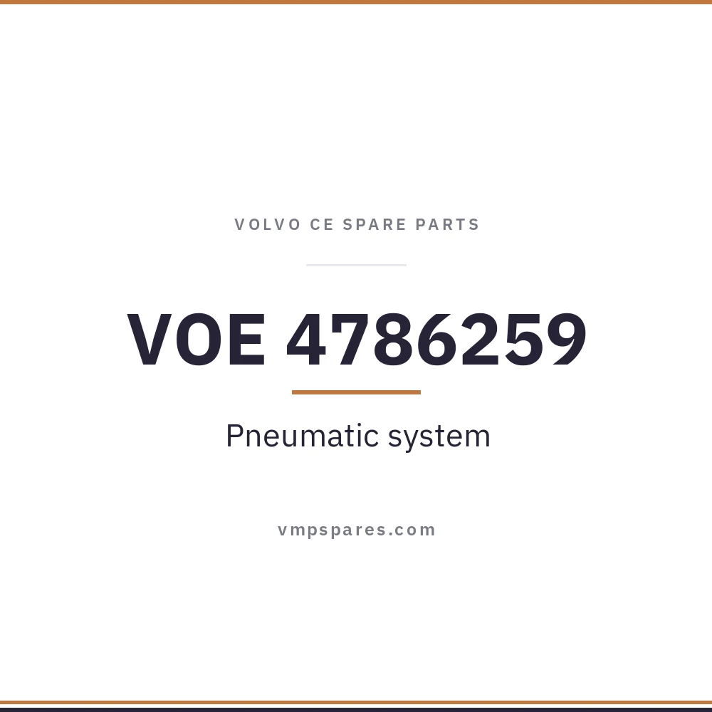 VOE 4786259 – Pneumatic system