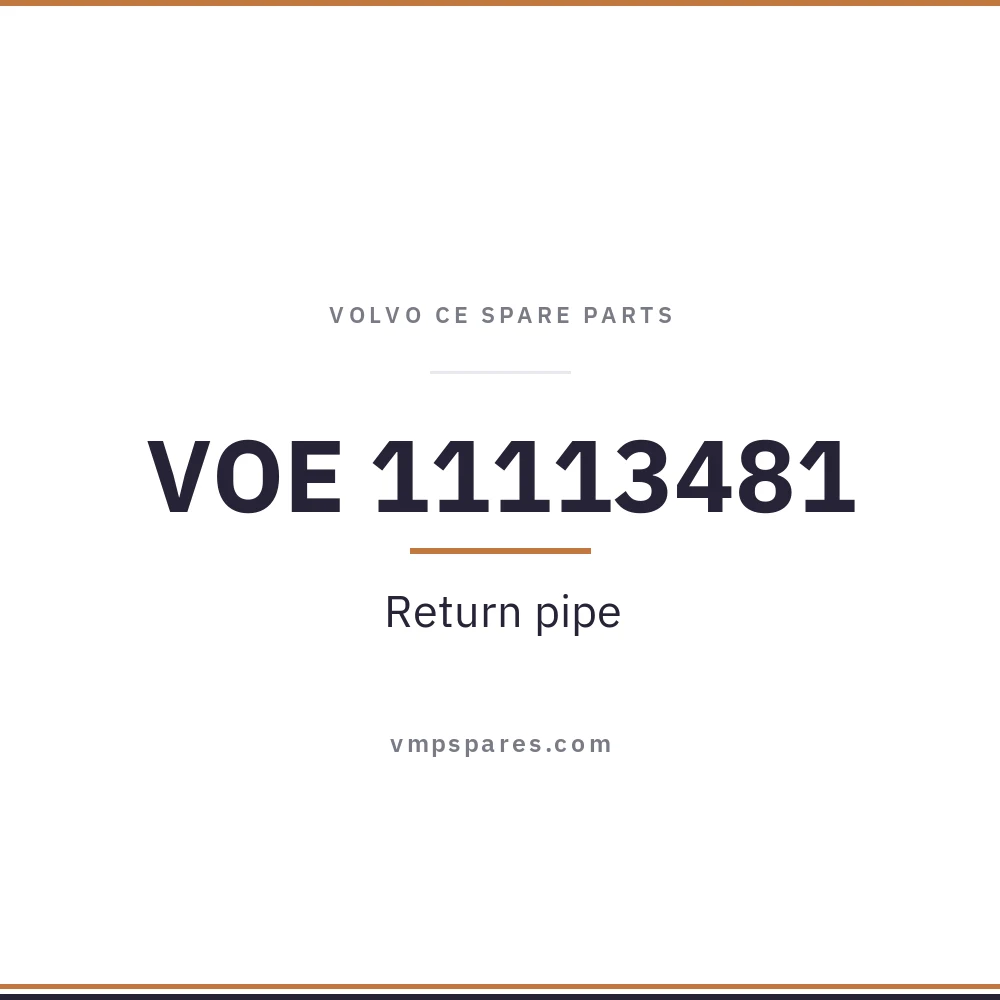 VOE 11113481 – Return pipe