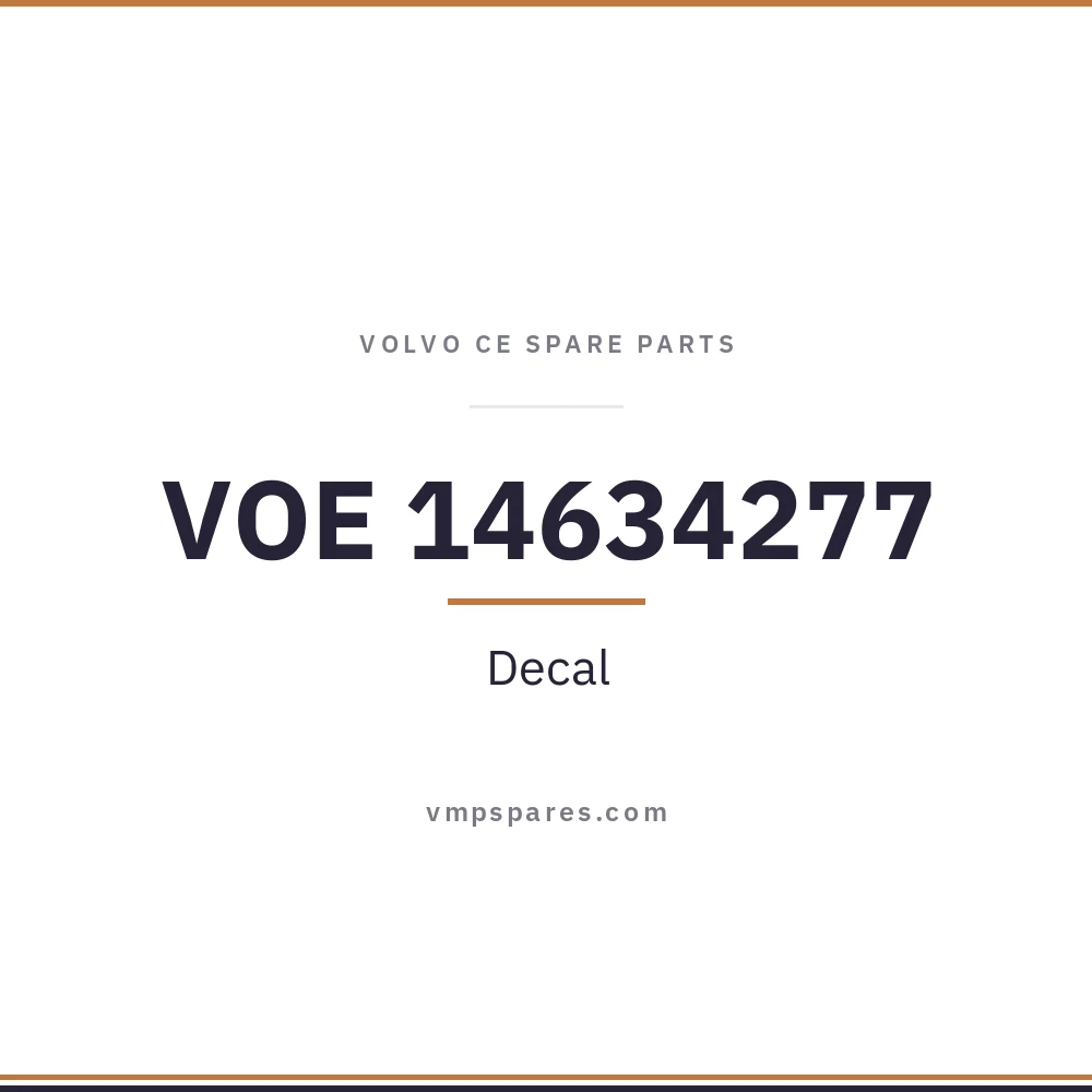 VOE 14634277 – Decal