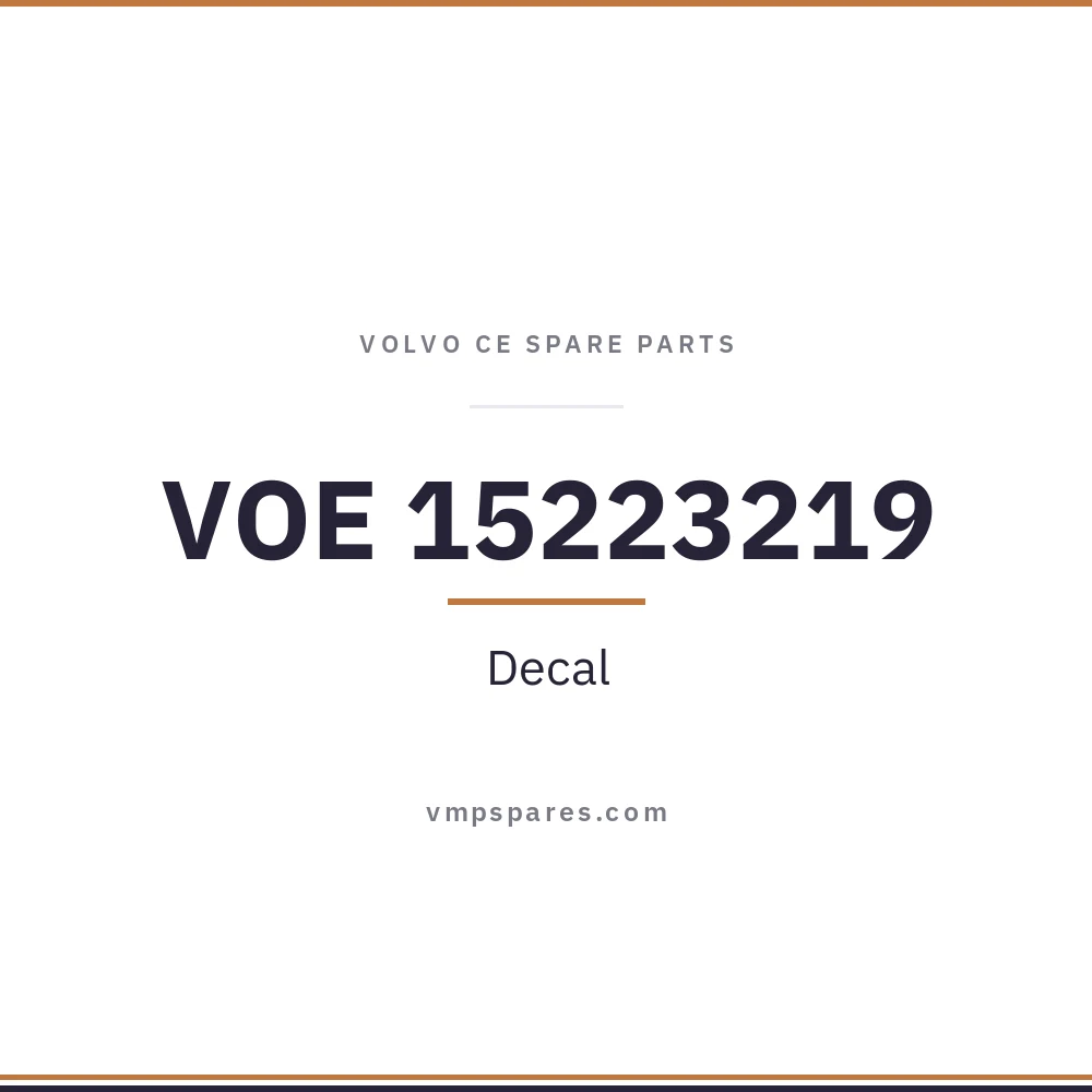 VOE 15223219 – Decal