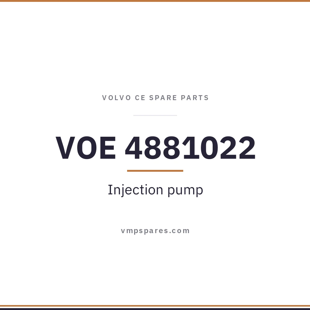 VOE 4881022 – Injection pump