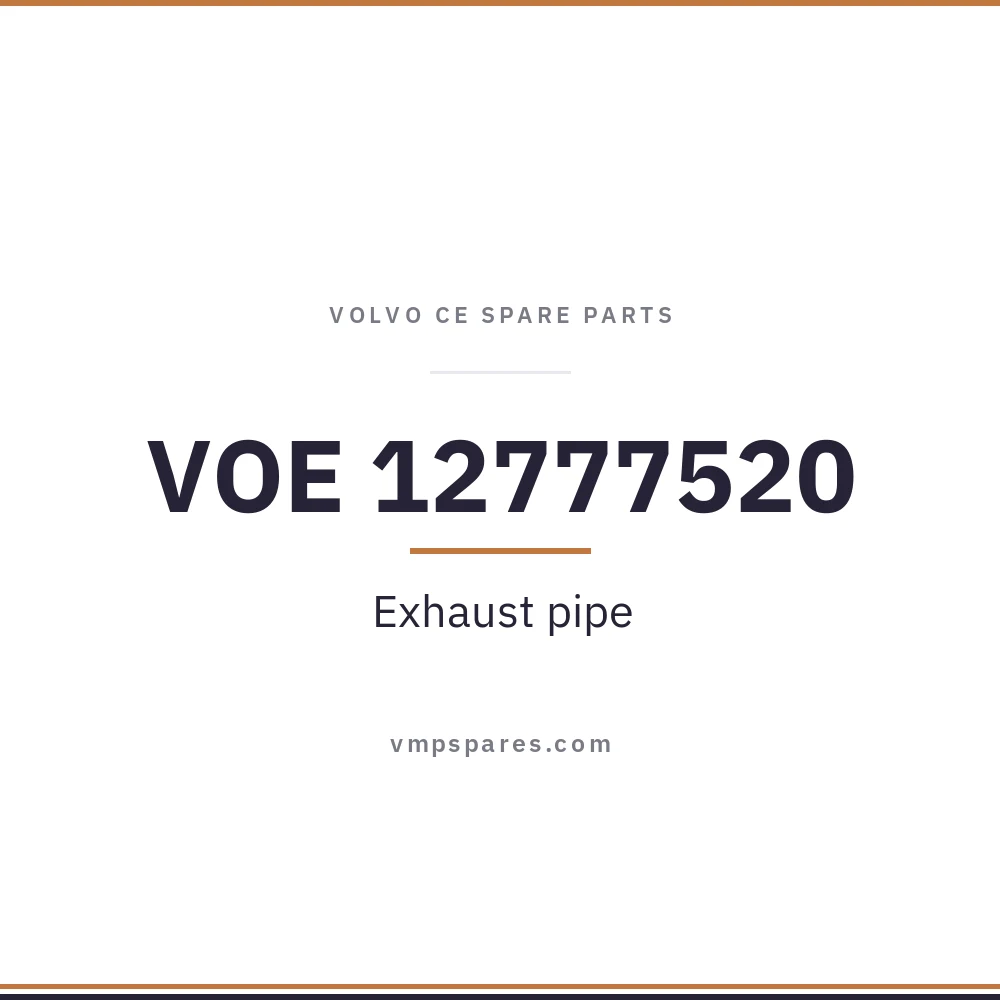 VOE 12777520 – Exhaust pipe