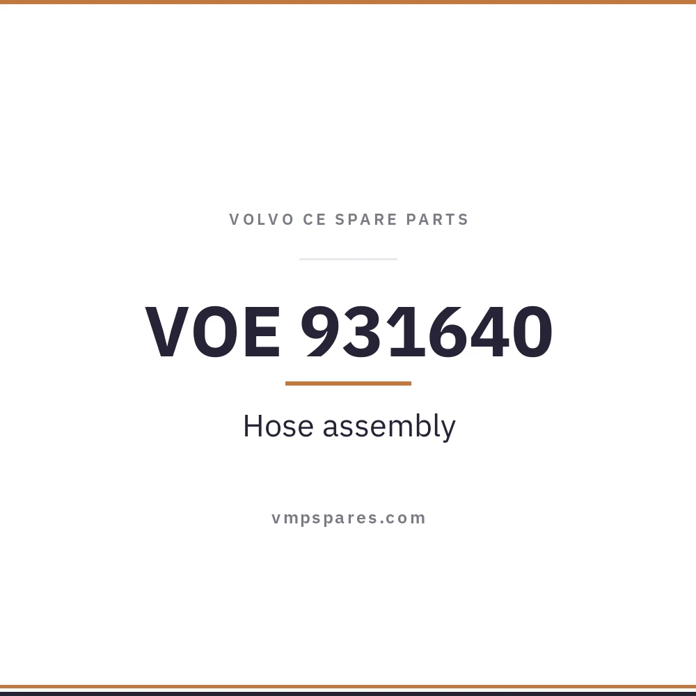 VOE 931640 – Hose assembly
