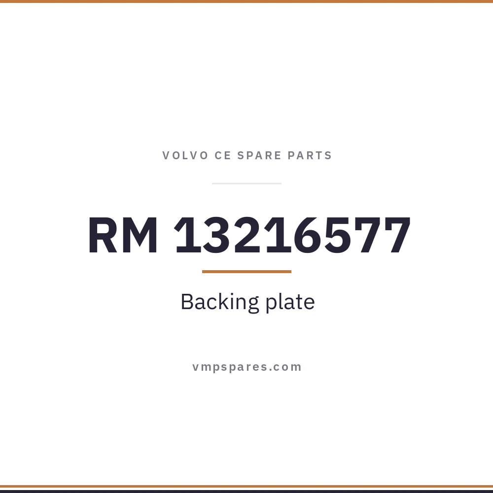 RM 13216577 – Backing plate