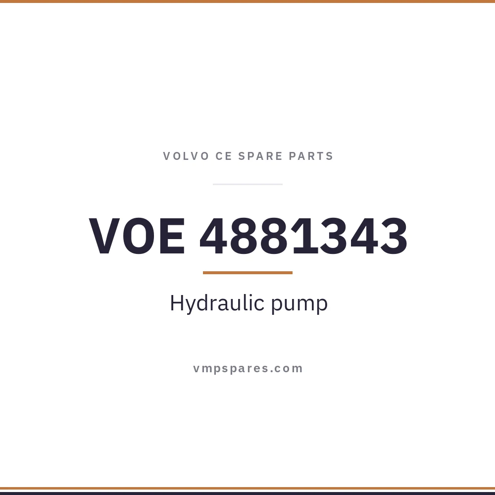 VOE 4881343 – Hydraulic pump