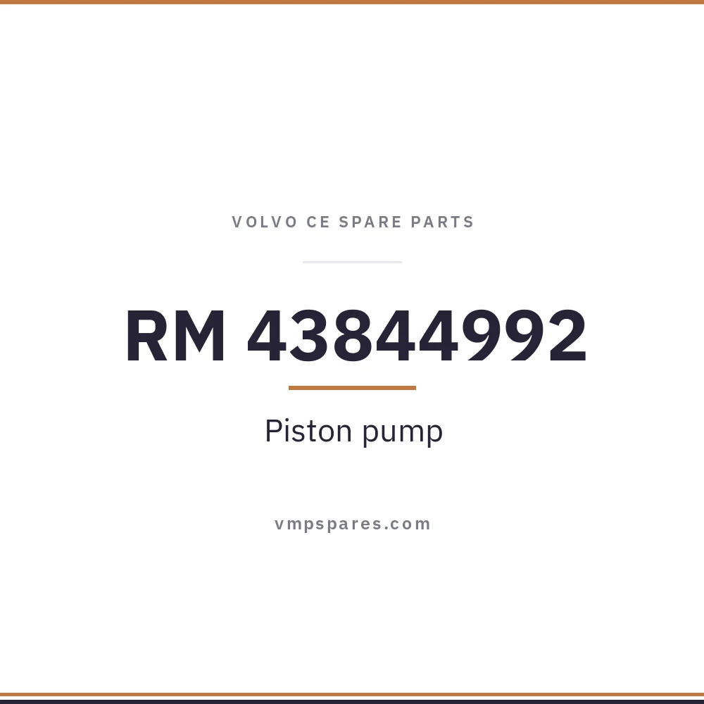 RM 43844992 – Piston pump